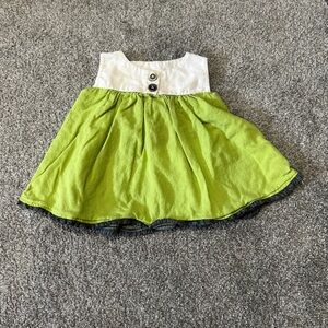 Persnickety girls dress 18M green sleeveless preppy classic ruffles girly summer